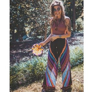 Bohemian wide-leg pants